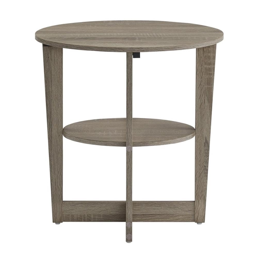 Progressive Furniture Cessna Oval Bedside Table, Taupe